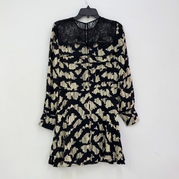 NEW Reiss Miya Abstract Ruched Long Sleeve Minidress 8 US - Picture 12 of 16